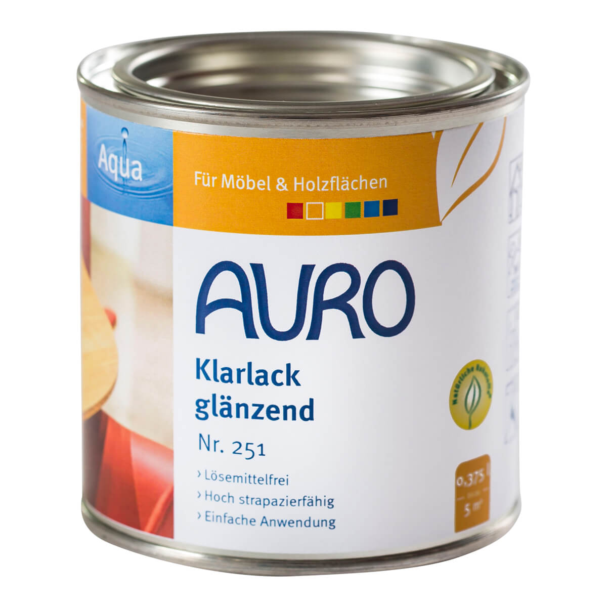 AURO Klarlack glänzend Aqua lösemittelfreier Lack Naturfarbe AURO Klarlack glänzend Aqua lösemittelfreier Lack Naturfarbe